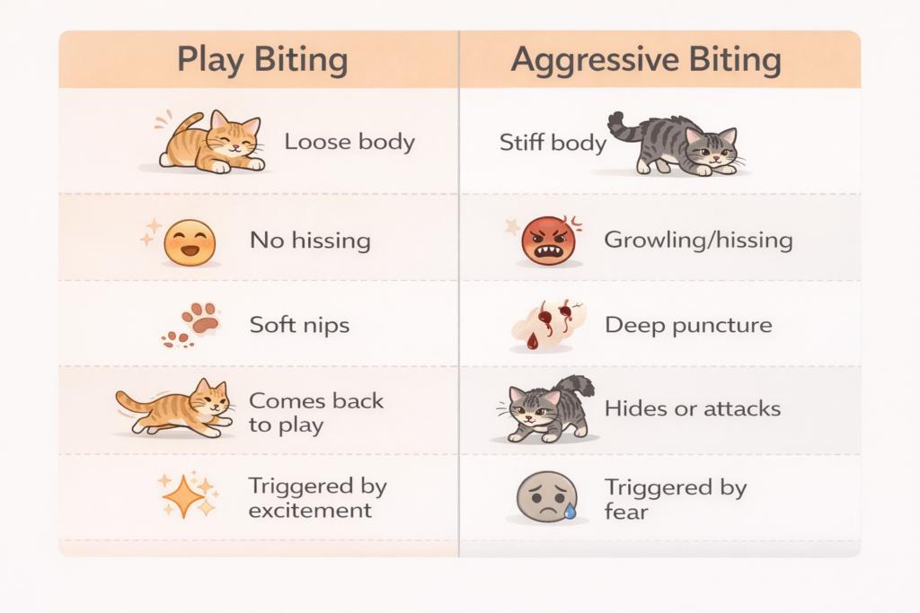 cat bite during play