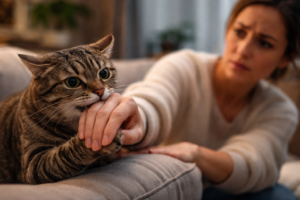 why does my cat bite me