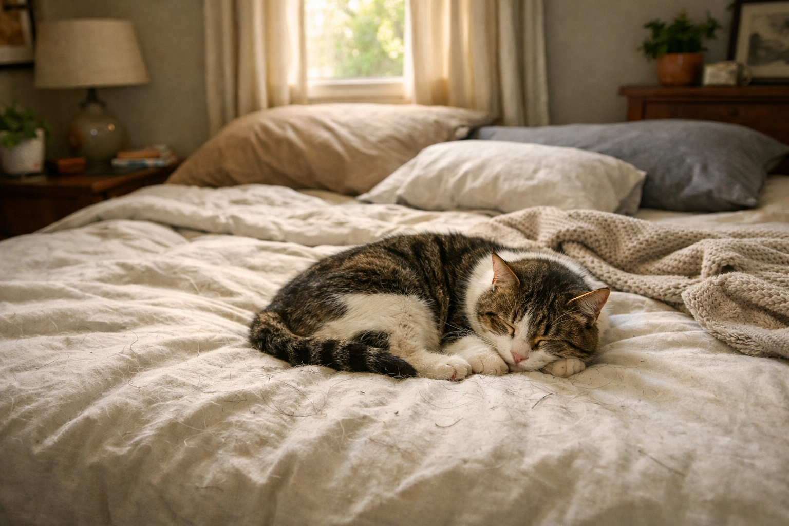 Remove Cat Hair from Bedding