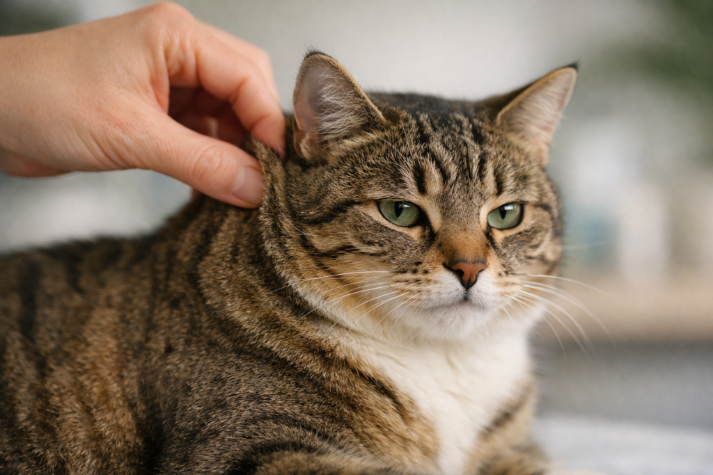 skin turgor test in cats hydration check