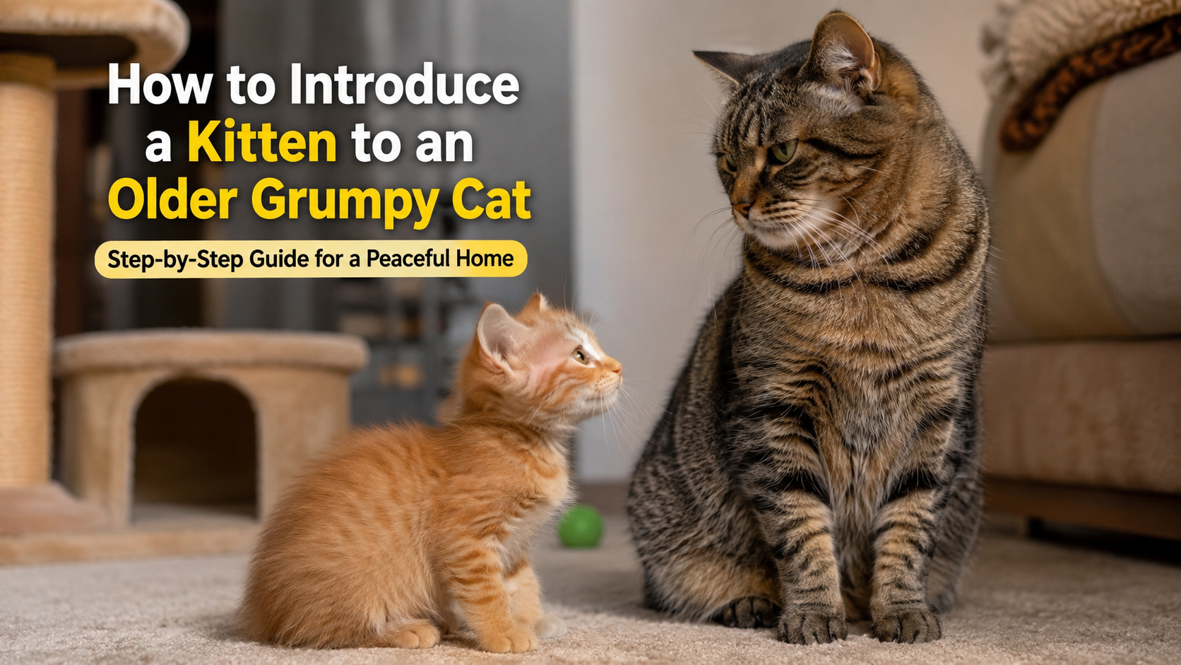 how to introduce a kitten to an older grumpy cat
