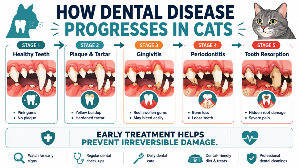early signs of dental disease in cats