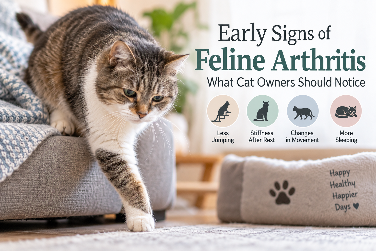 Early signs of feline arthritis