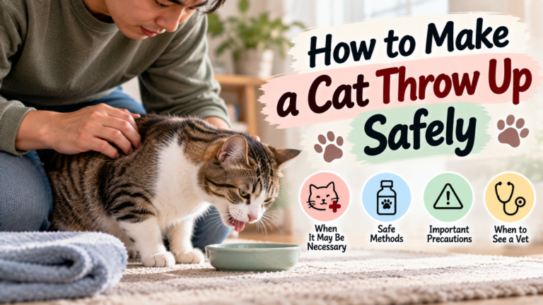 How to Make a Cat Throw Up Safely