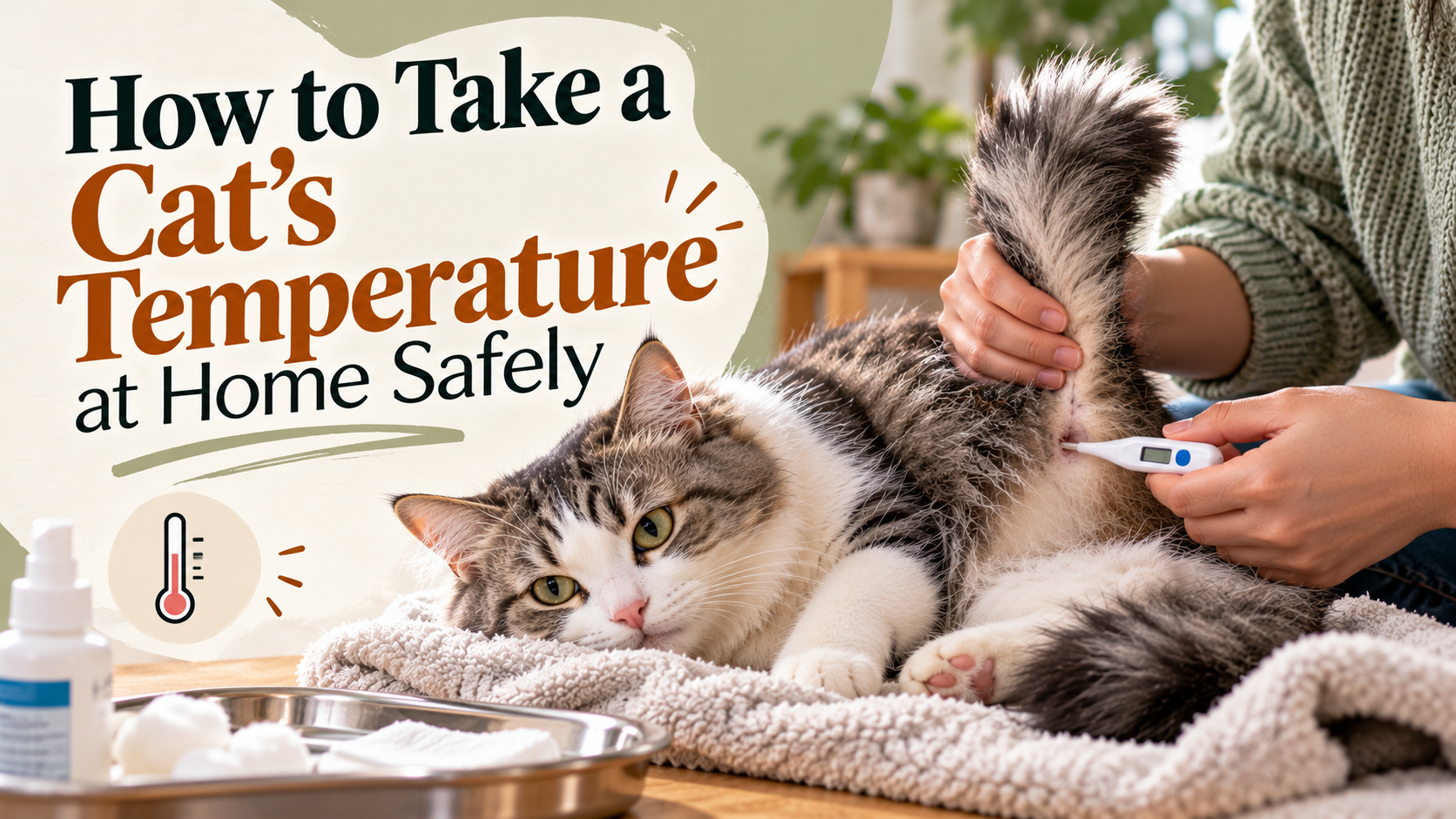 How to Take a Cat’s Temperature at Home Safely